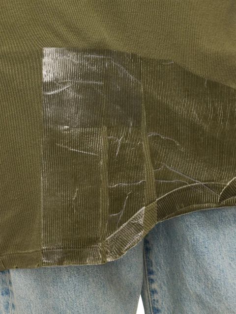 Maison Margiela asymmetric-hem long cotton top - Green