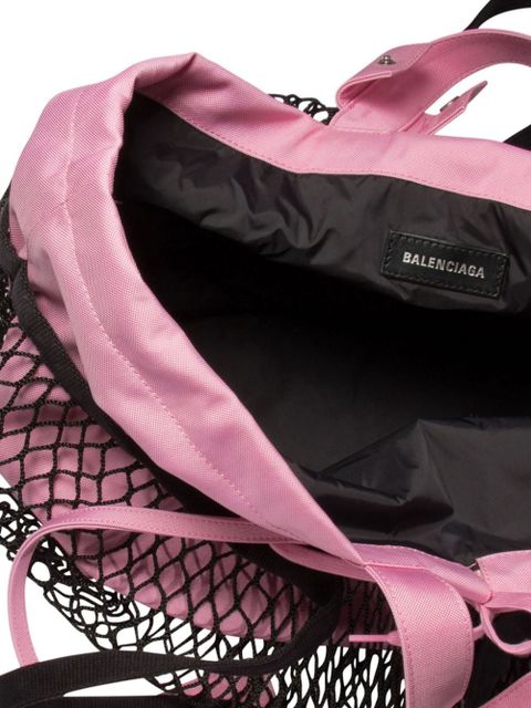 Balenciaga small 24/7 layered mesh tote bag - Pink