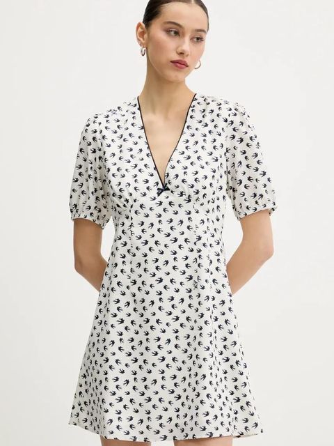 Tommy Jeans sukienka kolor granatowy mini rozkloszowana DW0DW20337 - zdjęcie produktu nr 1