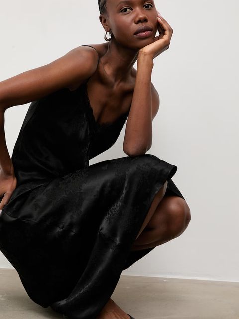 Answear.LAB sukienka bieliźniana z dodatkiem lnu - zdjęcie produktu nr 1