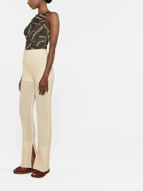 Nanushka high-waisted straight-leg trousers - Neutrals