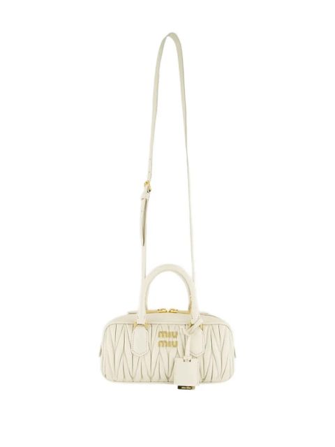 Miu Miu Arcadie leather tote bag - Neutrals