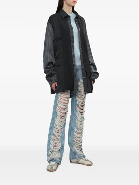 Maison Margiela striped panelled shirt jacket - Black - zdjęcie produktu nr 2