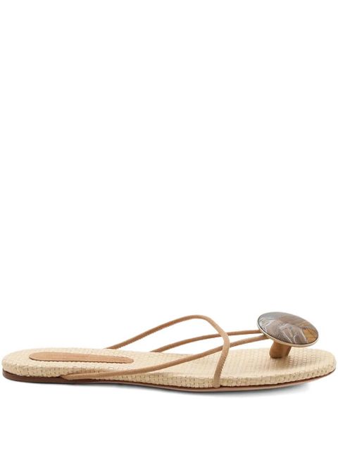 Christopher Esber Doma stoned flat sandals - Neutrals - zdjęcie produktu nr 1