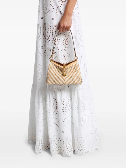 ETRO small Vela woven shoulder bag - Neutrals