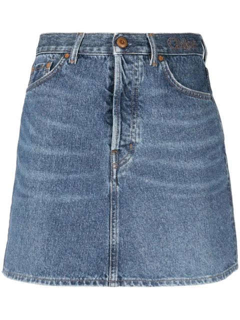 Chloé high-waist denim skirt - Blue - zdjęcie produktu nr 1