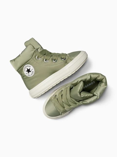 Converse śniegowce Chuck Taylor All Star Elements Boot kolor zielony A14275C