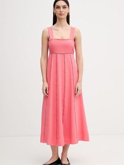 Dkny sukienka z dodatkiem lnu - zdjęcie produktu nr 2