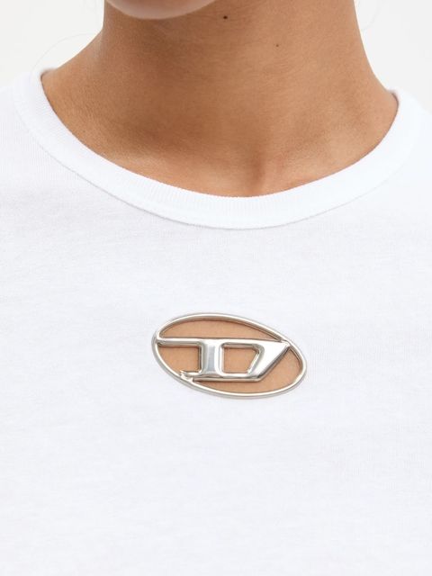 Diesel t-shirt bawełniany T-UNCUTIE-LONG-OD-Q1 damski kolor biały A16839.0CLBR