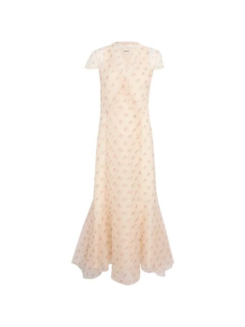 KHAITE V-neck dress - Neutrals - zdjęcie produktu nr 1