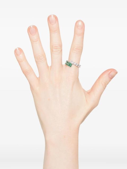Swarovski Matrix emerald-zirconia ring - Silver - zdjęcie produktu nr 2