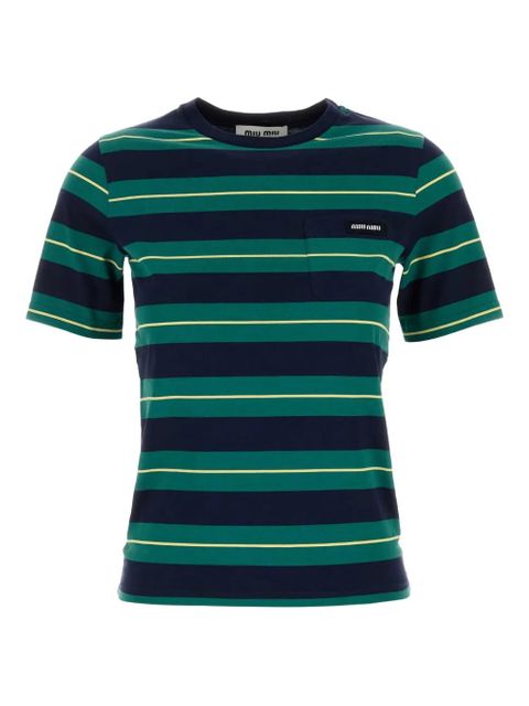 Miu Miu striped T-shirt - Green - zdjęcie produktu nr 1