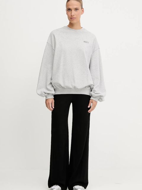 EA7 Emporio Armani spodnie z dodatkiem wełny damskie kolor czarny szerokie high waist AF17576.7W000778 - zdjęcie produktu nr 2