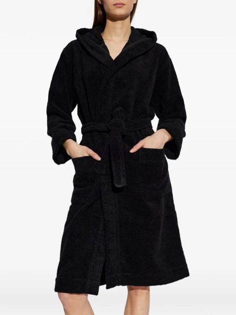 Moschino logo-patch hooded dressing gown - Black - zdjęcie produktu nr 2