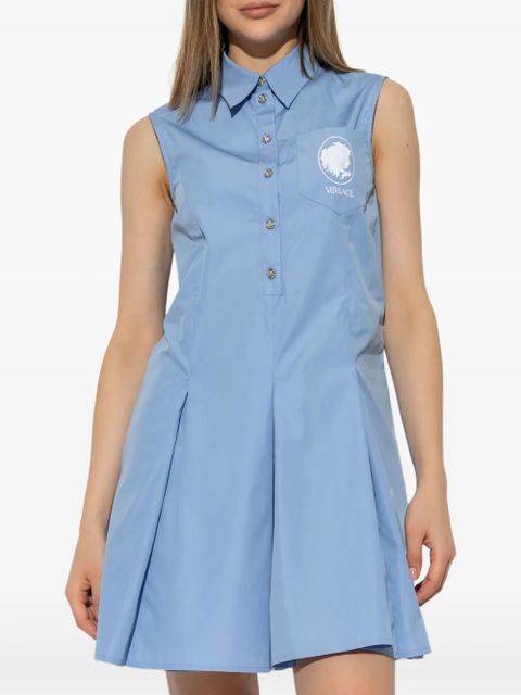 Versace button-up sleeveless dress - Blue
