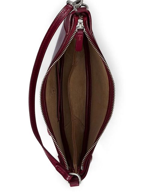 Polo Ralph Lauren torebka skórzana kolor bordowy 428871248