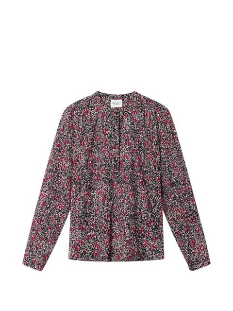 ISABEL MARANT floral-pattern long-sleeve blouse - Black - zdjęcie produktu nr 1