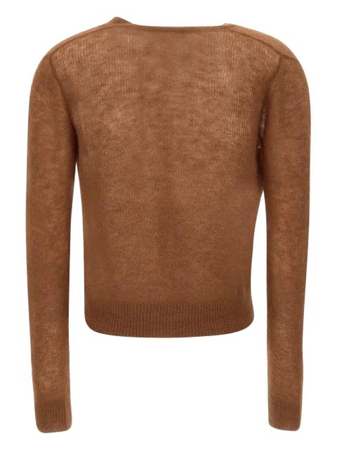 Max Mara v-neck button cardigan - Brown