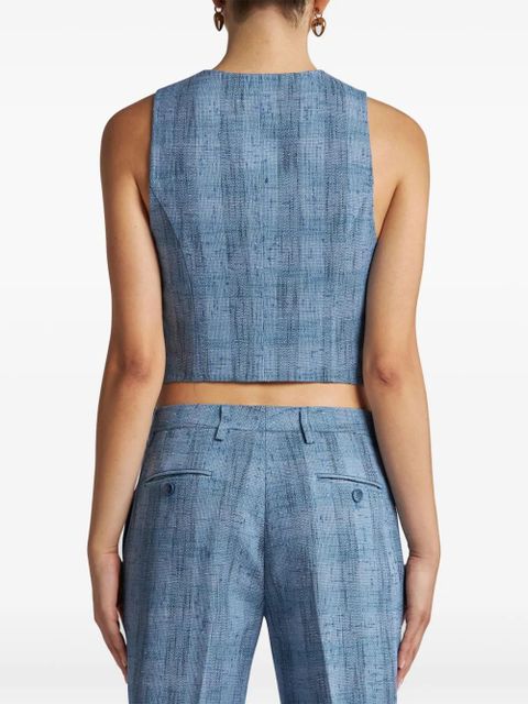 ETRO slub waistcoat - Blue
