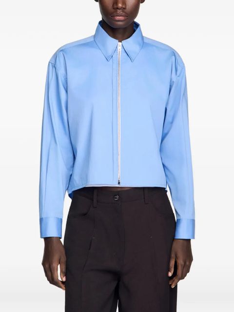 SANDRO zipped shirt - Blue