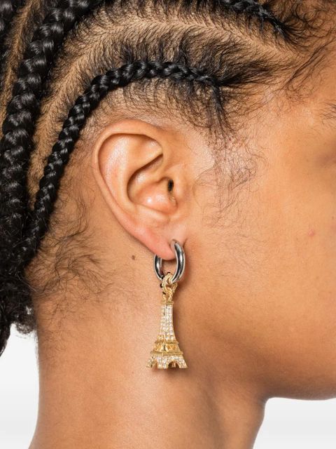 Valentino Garavani Eiffel Tower crystal-embellished earrings - Gold - zdjęcie produktu nr 2