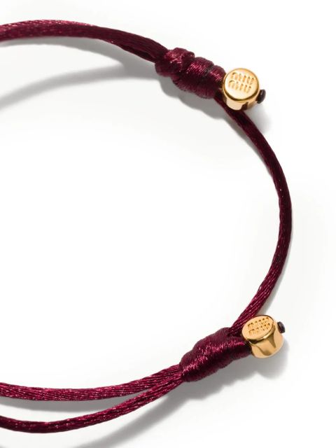 Miu Miu metal and cord bracelet - Gold - zdjęcie produktu nr 2