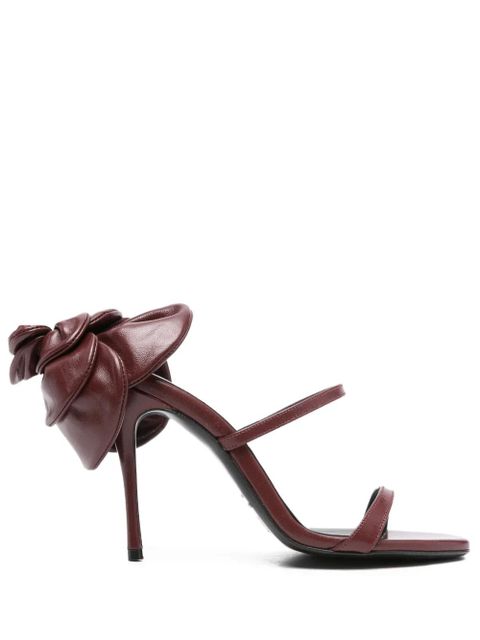 Magda Butrym bow-embellished leather sandals - Red - zdjęcie produktu nr 1