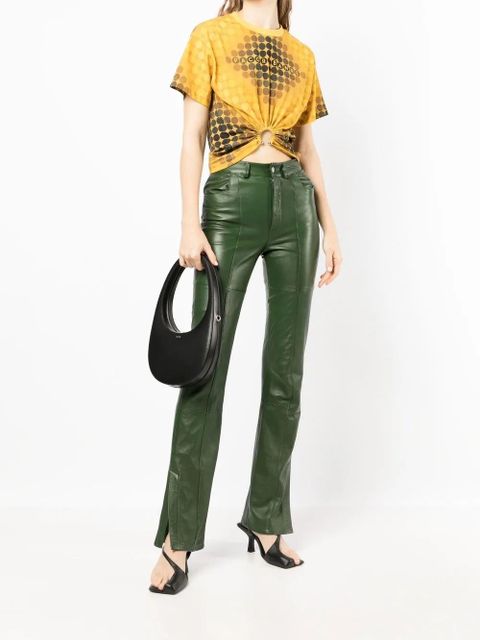 Coperni Swipe leather tote bag - Black