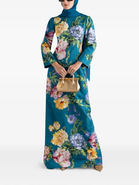 Dolce & Gabbana floral-print maxi dress - Blue - zdjęcie produktu nr 2