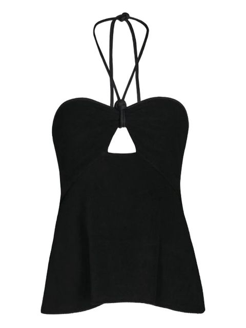 Johanna Ortiz Gleymoon cut-out halter top - Black - zdjęcie produktu nr 1