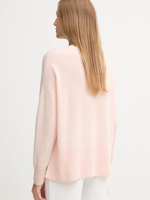 Joseph Ribkoff sweter kaszmirowy damski kolor różowy 253980