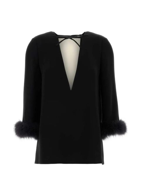 Valentino Garavani feathered blouse - Black - zdjęcie produktu nr 1
