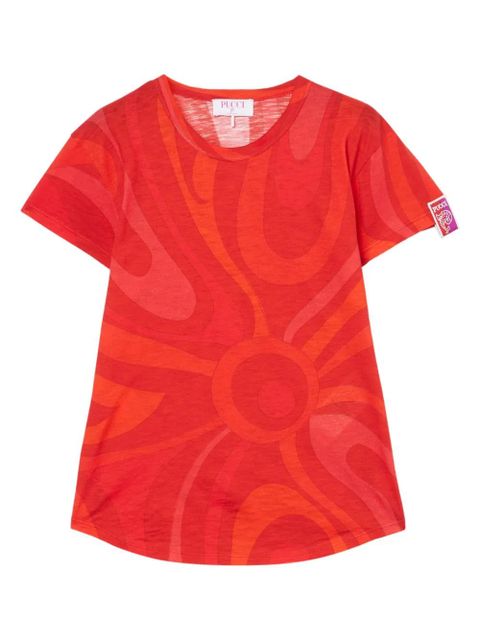 PUCCI abstract-print T-shirt - Red - zdjęcie produktu nr 1