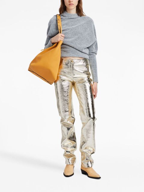 Proenza Schouler Metallic leather trousers - Gold - zdjęcie produktu nr 2