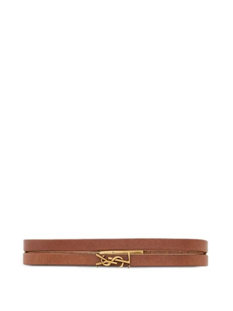 Saint Laurent leather bracelet - Brown