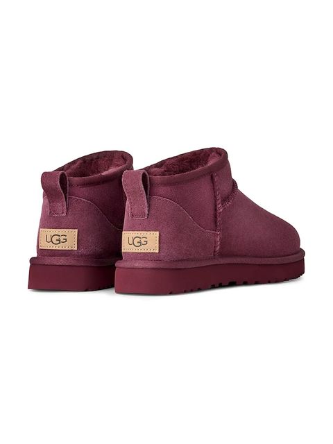 UGG śniegowce zamszowe Classic Ultra Mini kolor różowy 1116109.BNTM