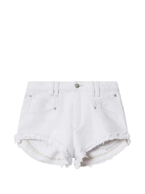 MARANT ÉTOILE frayed shorts - White - zdjęcie produktu nr 1