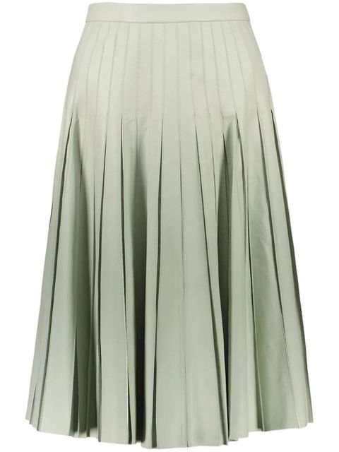 Yves Salomon lambskin pleated skirt - Green - zdjęcie produktu nr 1