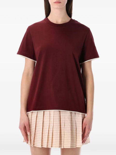 Moncler crew neck jersey T-shirt - Red - zdjęcie produktu nr 1