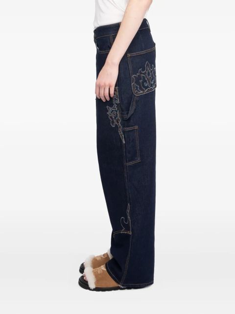 Zadig&Voltaire embroidered-details wide-leg jeans - Blue