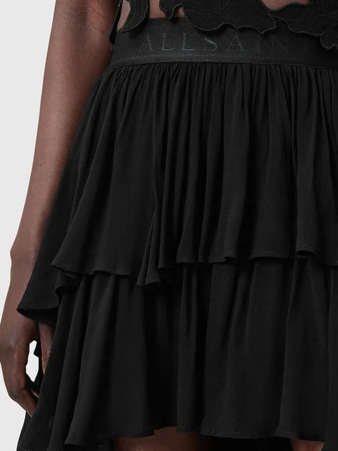 AllSaints spódnica CAVARLY kolor czarny maxi rozkloszowana W072RC