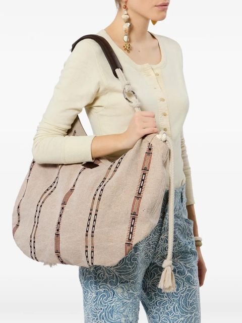 ISABEL MARANT Byron cotton tote bag - Neutrals - zdjęcie produktu nr 2