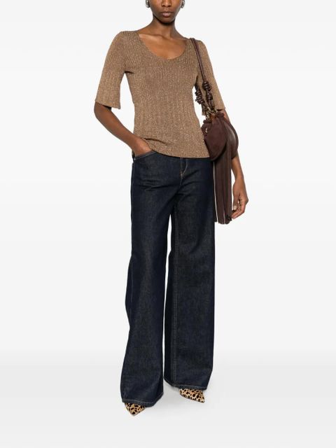 TWINSET lurex top - Brown - zdjęcie produktu nr 2