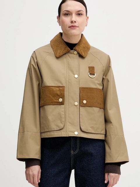 Barbour kurtka PHOEBE kolor beżowy przejściowa oversize LCA0371 - zdjęcie produktu nr 1