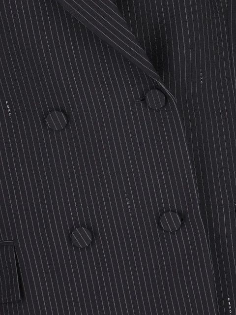 FENDI pinstripe flap-pocket blazer - Blue