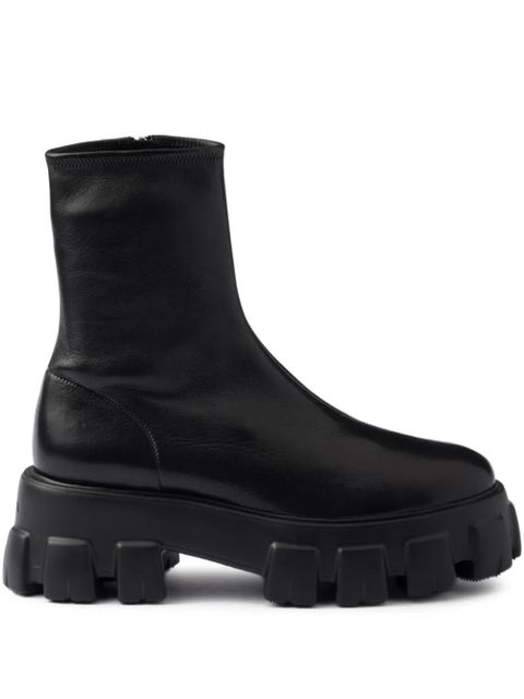 Prada 55mm lug-sole boots - Black - zdjęcie produktu nr 1