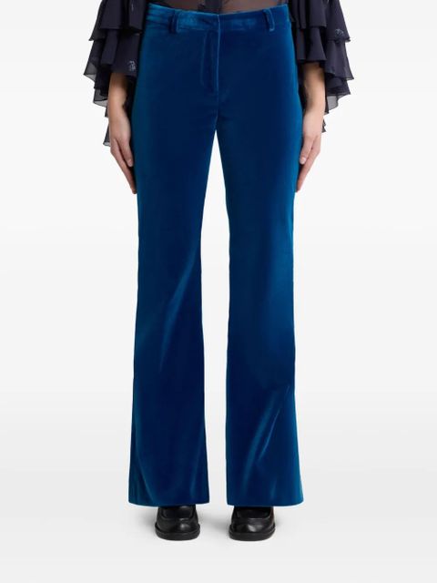 ETRO velvet flared trousers - Blue
