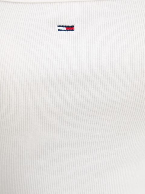 Tommy Jeans t-shirt damski kolor beżowy DW0DW21837