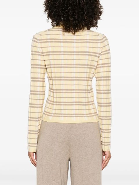 Guest In Residence Elle plaid cardigan - Yellow
