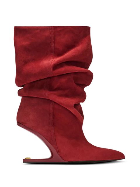 Balmain No Wedge' suede ankle boots - Red - zdjęcie produktu nr 1